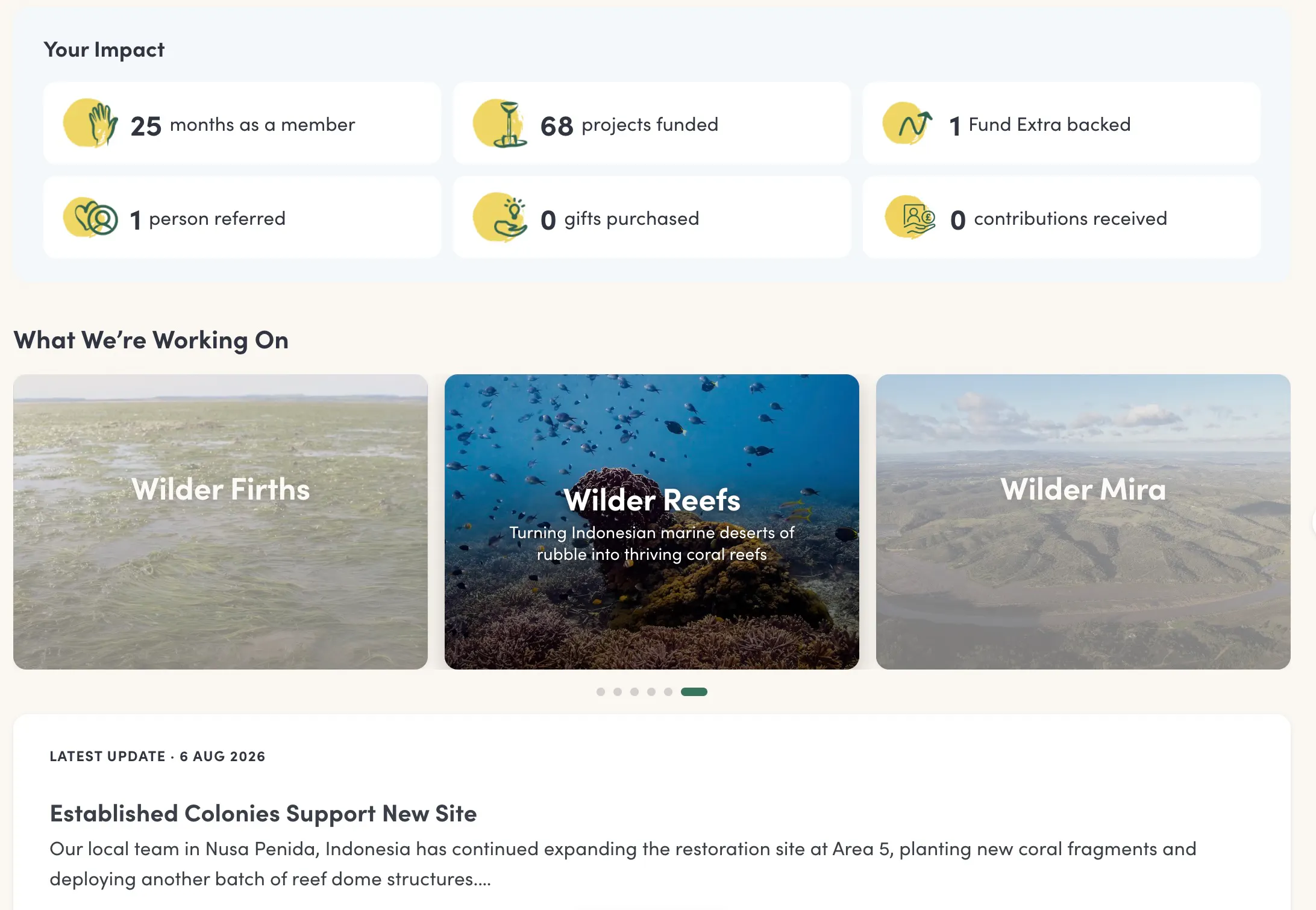 mossy earth membership dashboard