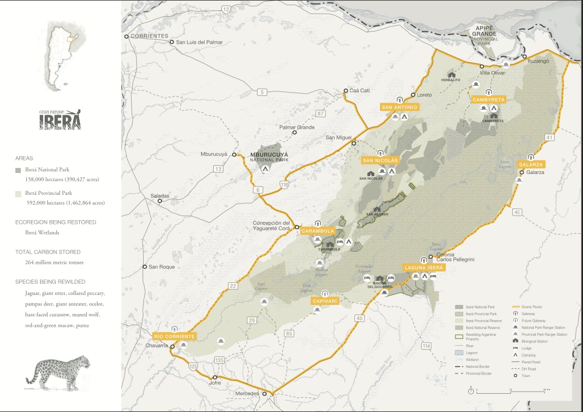 map of Ibera park