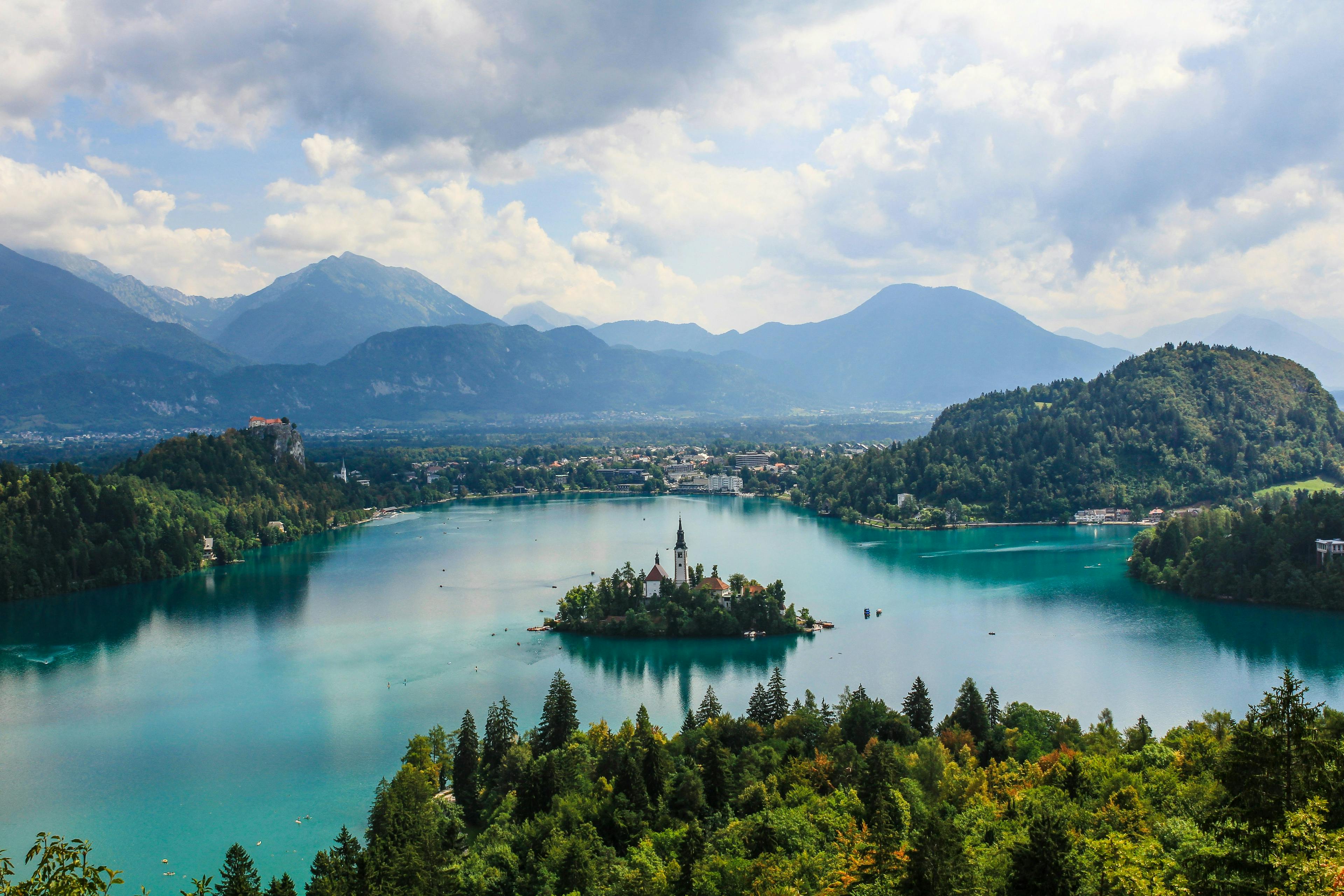 Bled lake in slovenia. One of the stop on our motorcycle tour