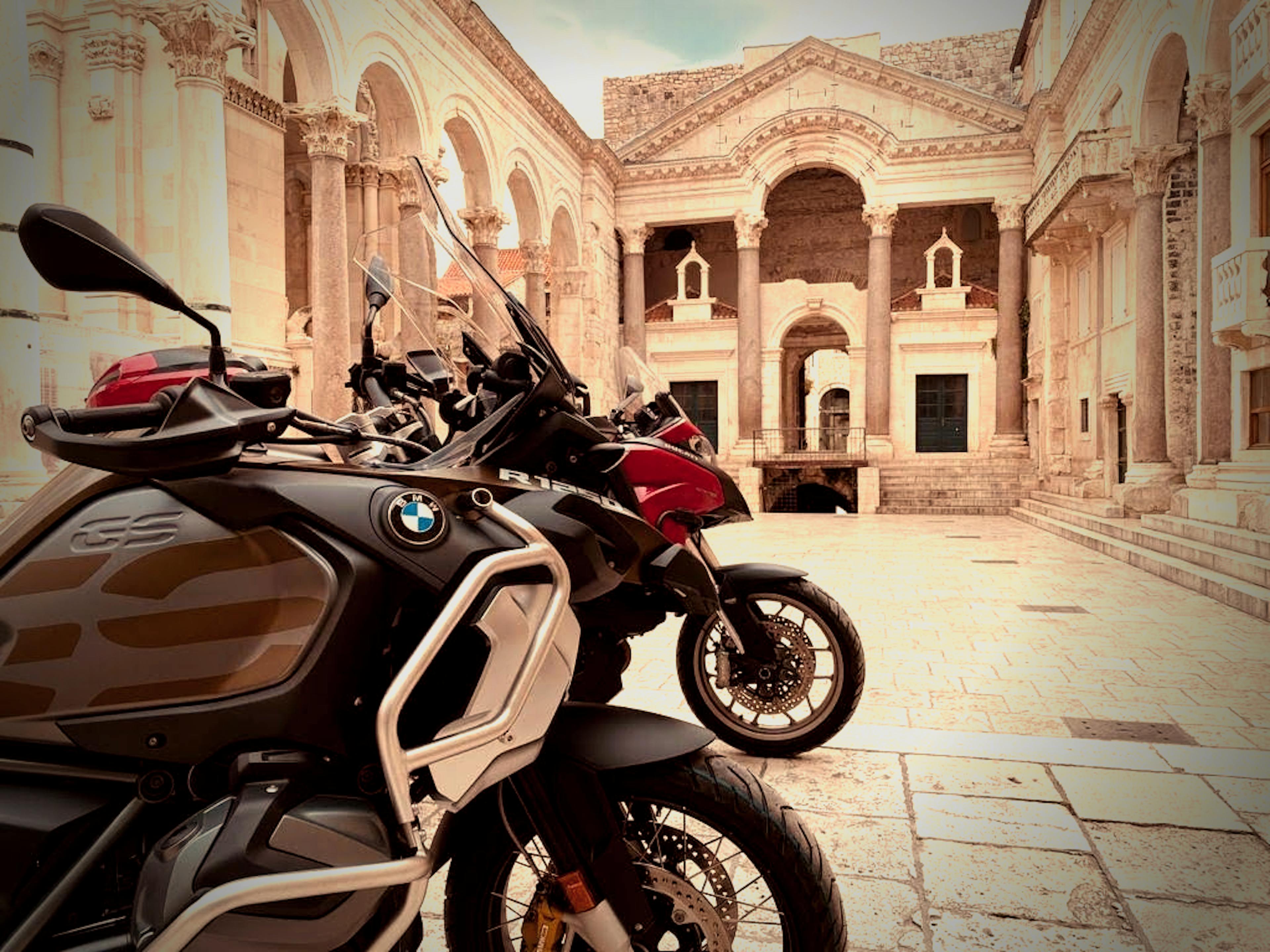 Bmw and Ducati in Diocletian's Palace 