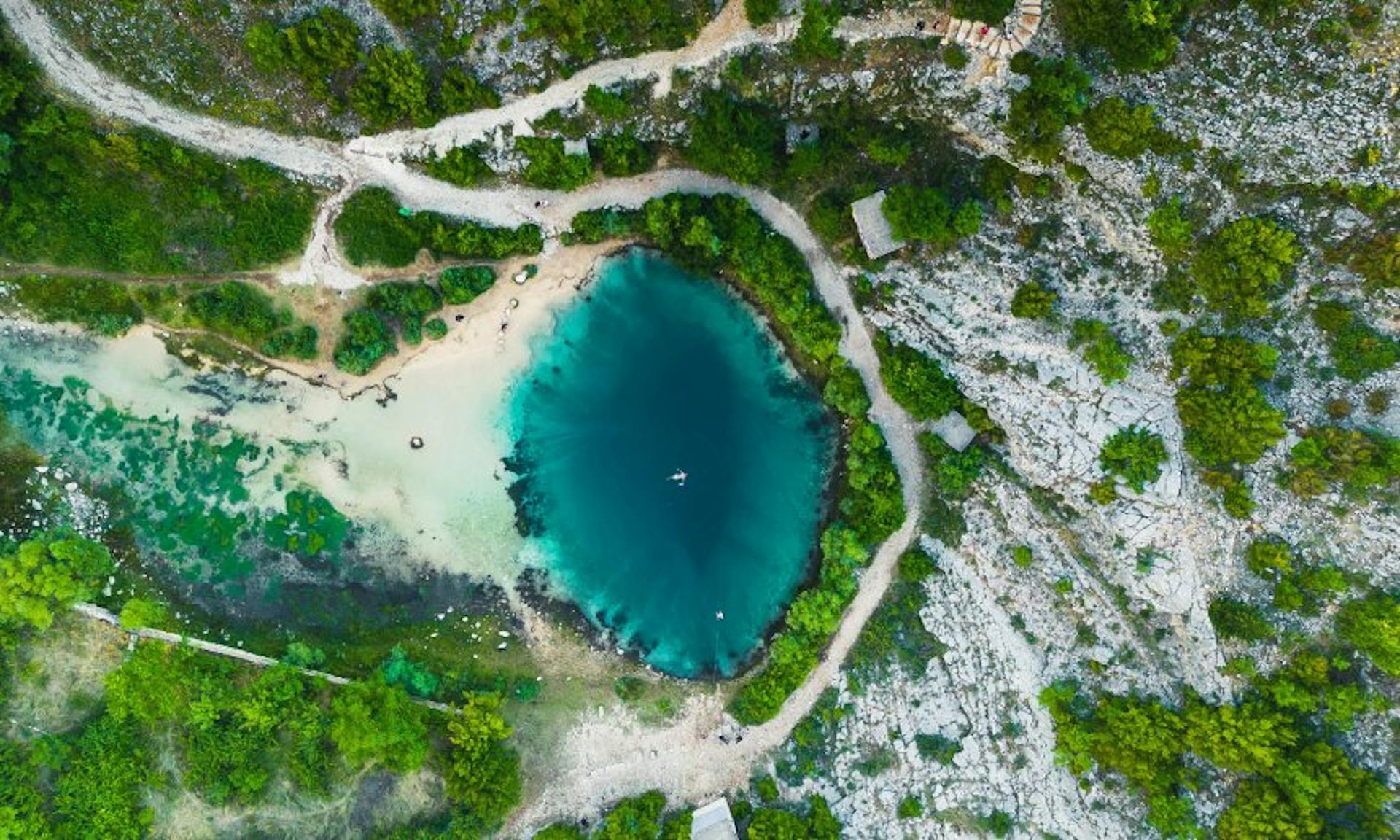 Cetina river spring on the motorcycle tour of Croatia