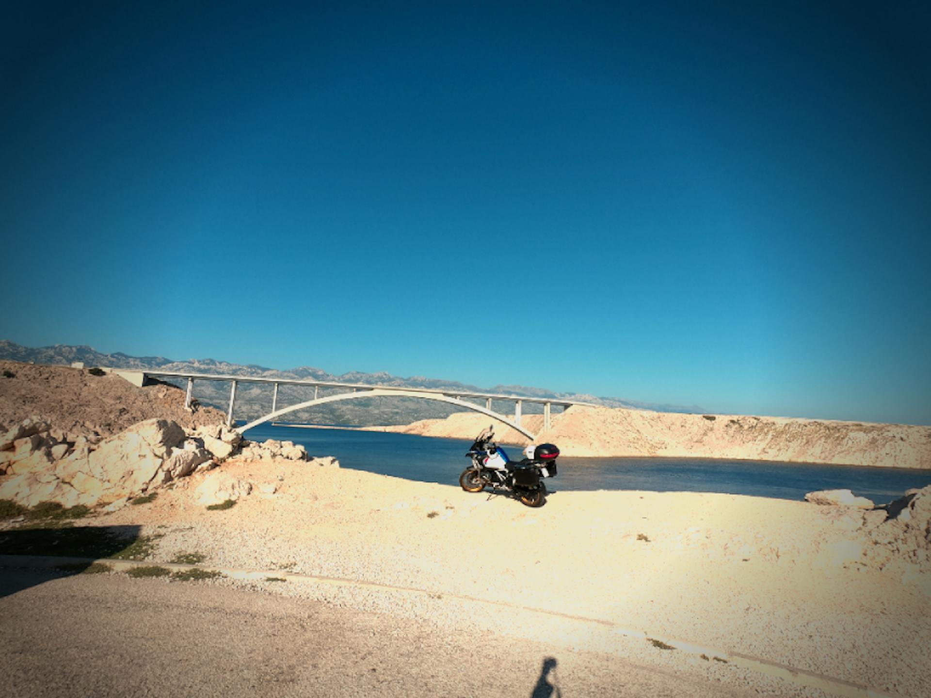 Desmo adventure motorbike rental at Pag