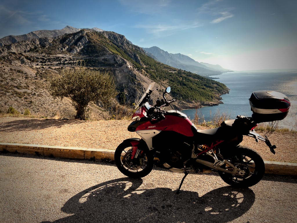 rent a Ducati Multistrada and enjoy the beauty of the coast of the Adriatic Sea