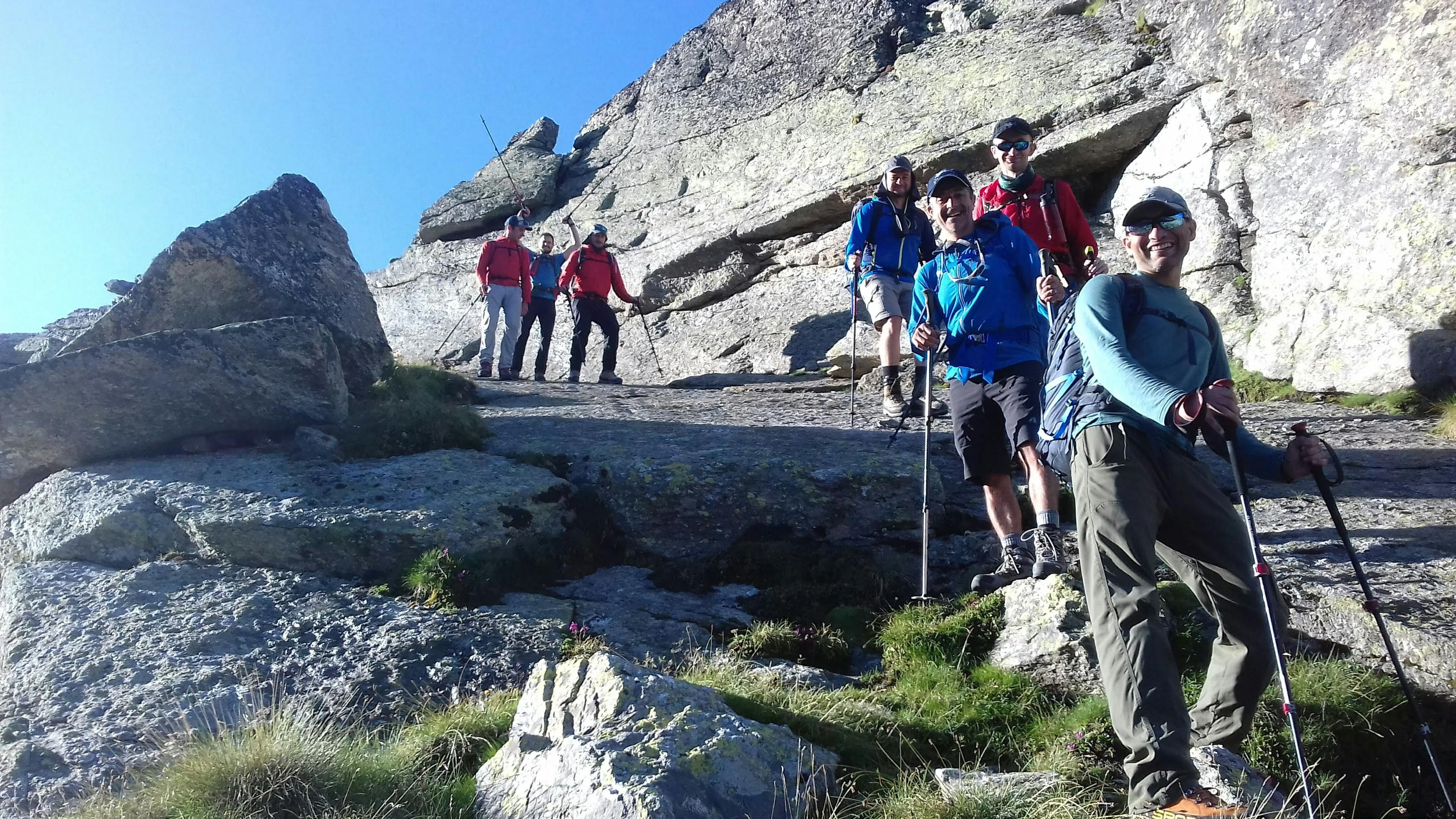 Discesa dal Rifugio Chabod