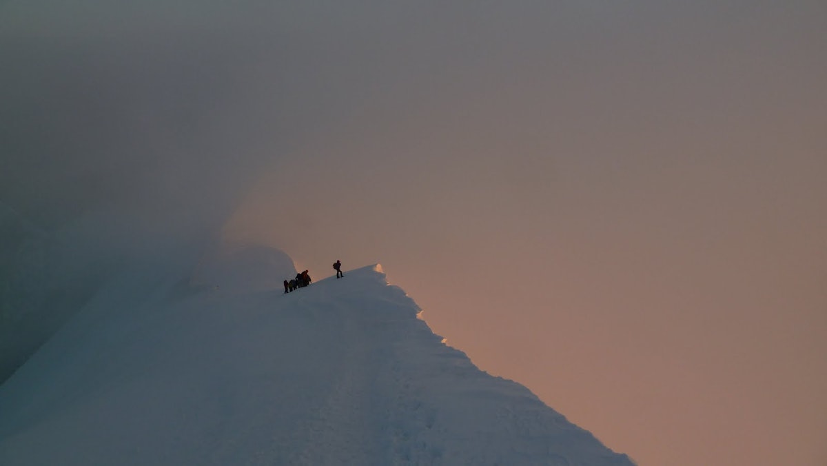 Alba sul Monte Bianco