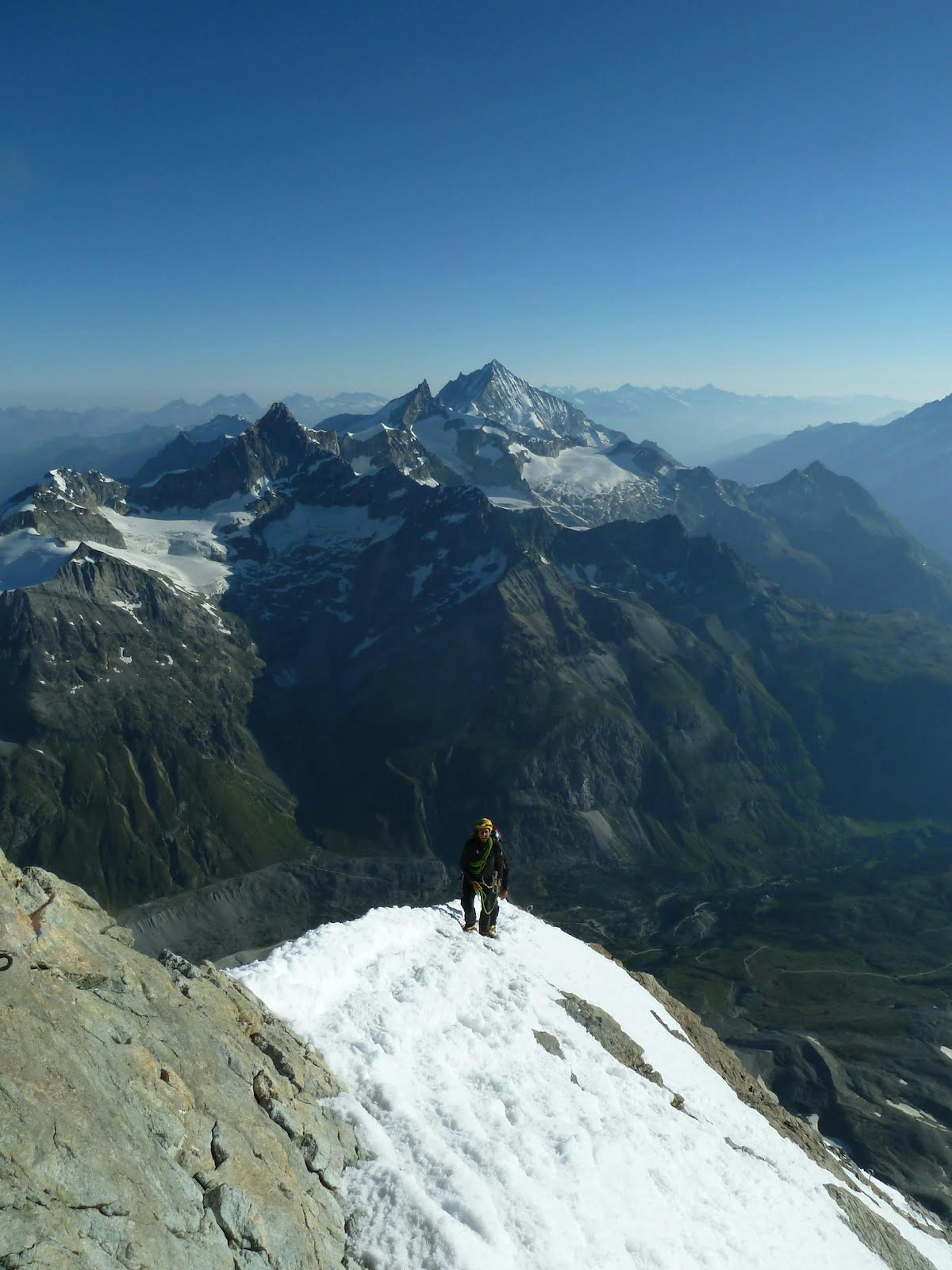 a guide on the matterhorn with his client