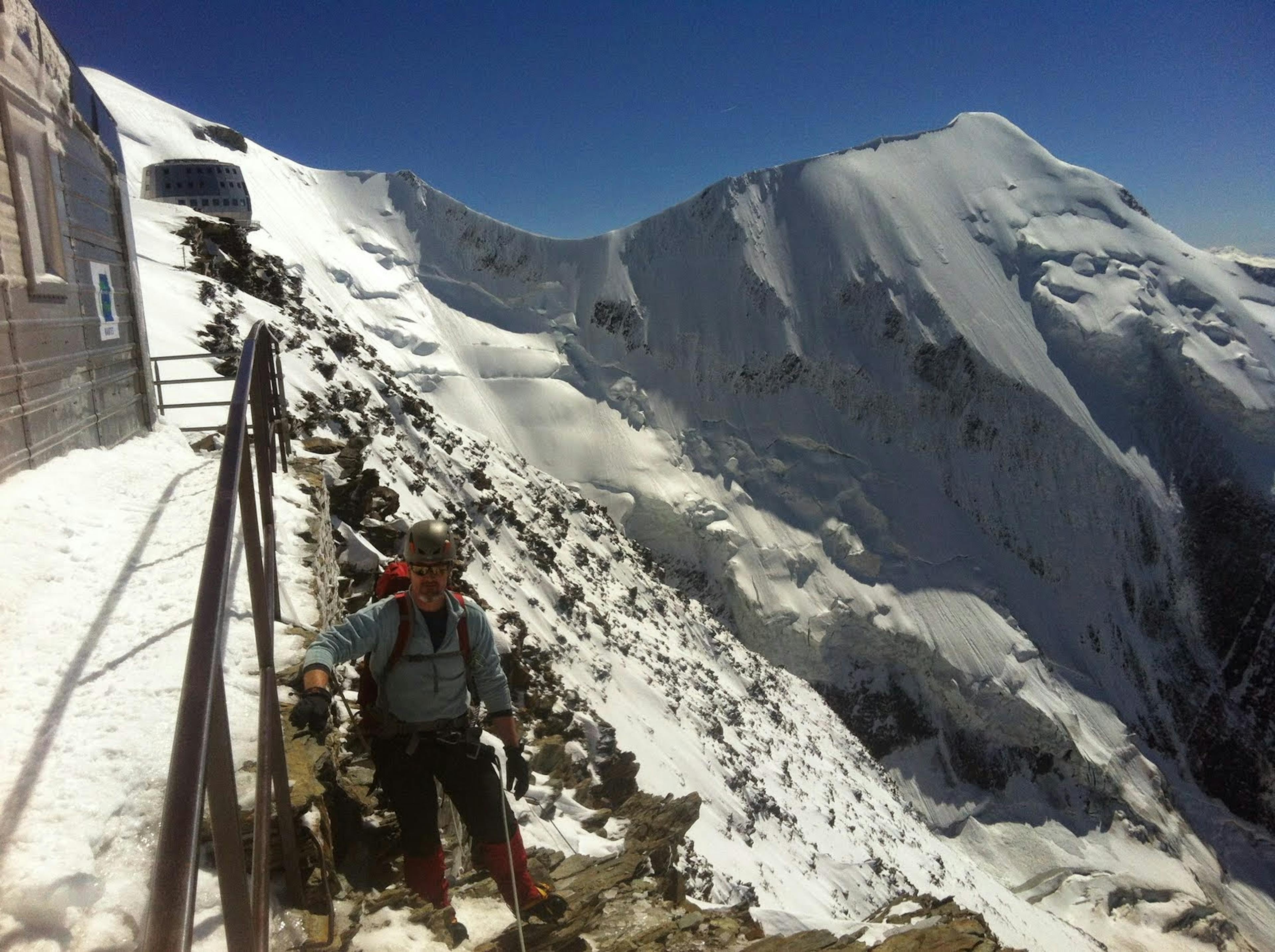 Reaching the Gouter hut