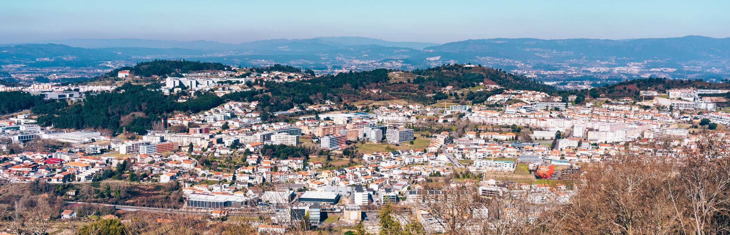 Vista aérea da cidade de Braga