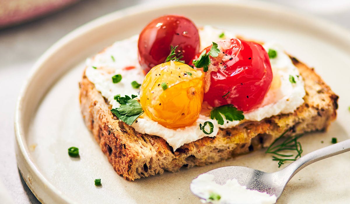 Roatested Tomatoes and Whipped Feta