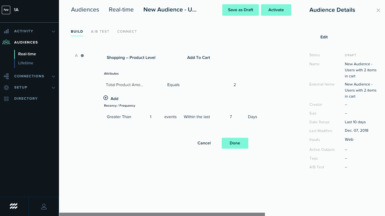 mParticle feature: Audience Download