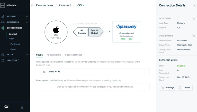Use Optimizely with mParticle to empower marketing and product teams.