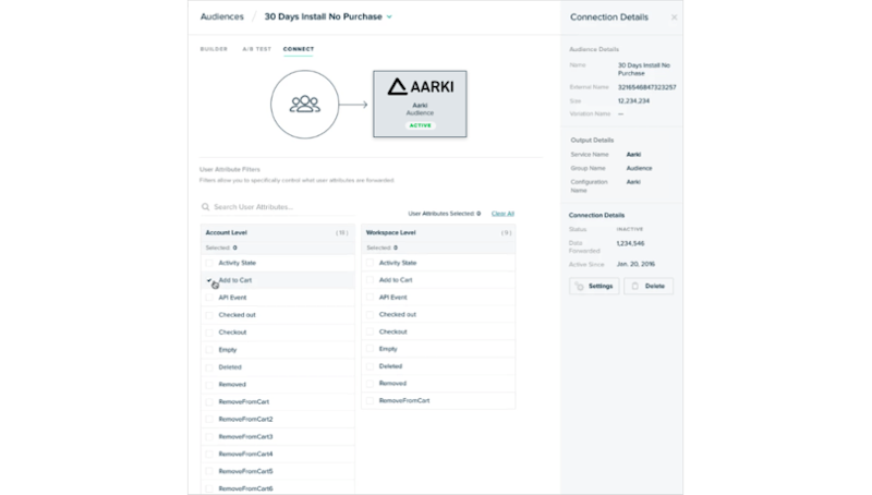 User attribute forwarding