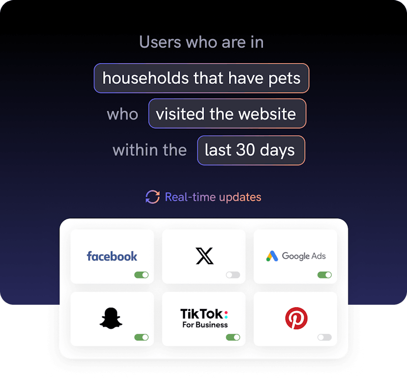 Build and activate segments based on group-level attributes