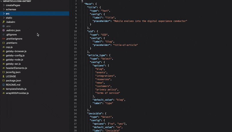 Website codebase structure