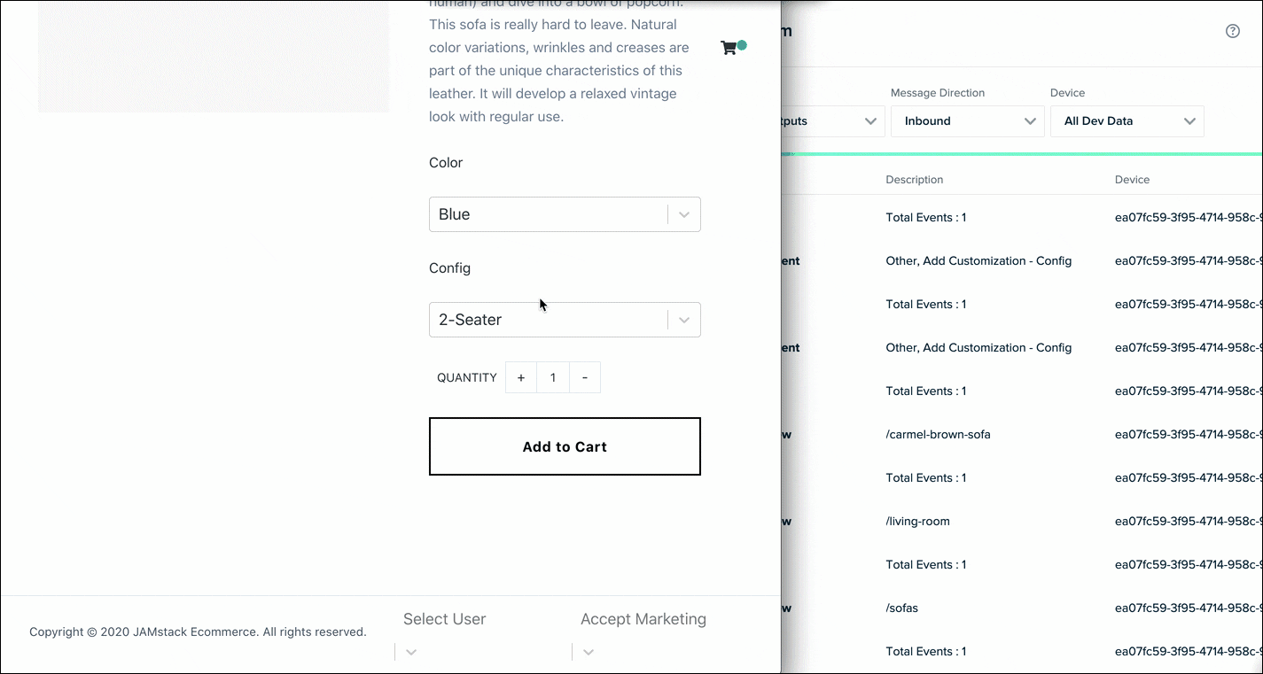 Demo of the data error being corrected