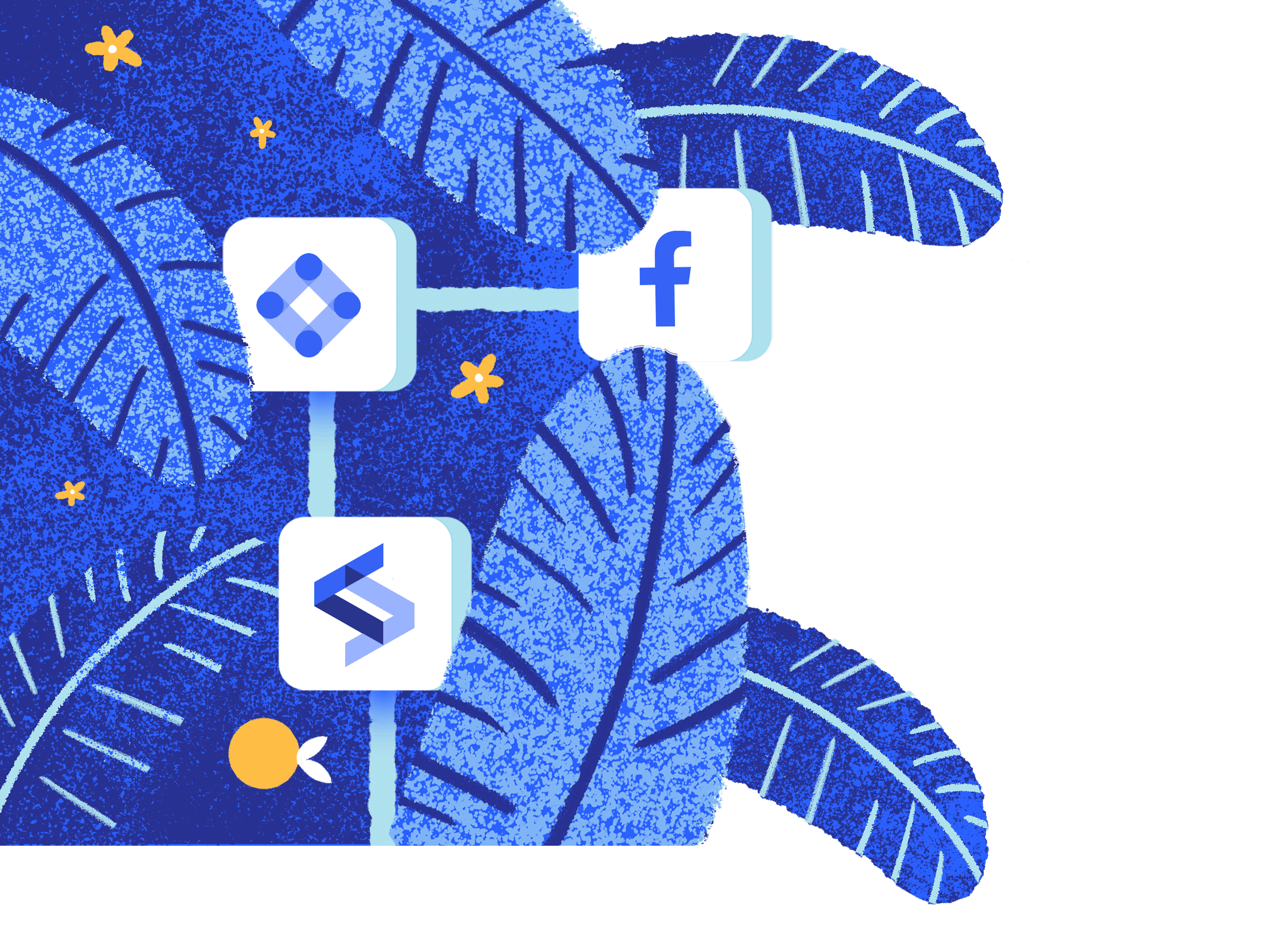 Background image with icons