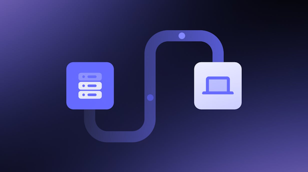 A diagram depicting a data connection between a table and an application.