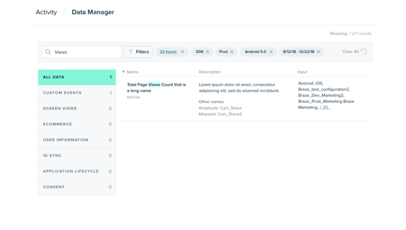 mParticle product feature: Data Master