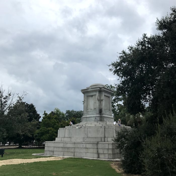 Removed Statue in Charleston, SC