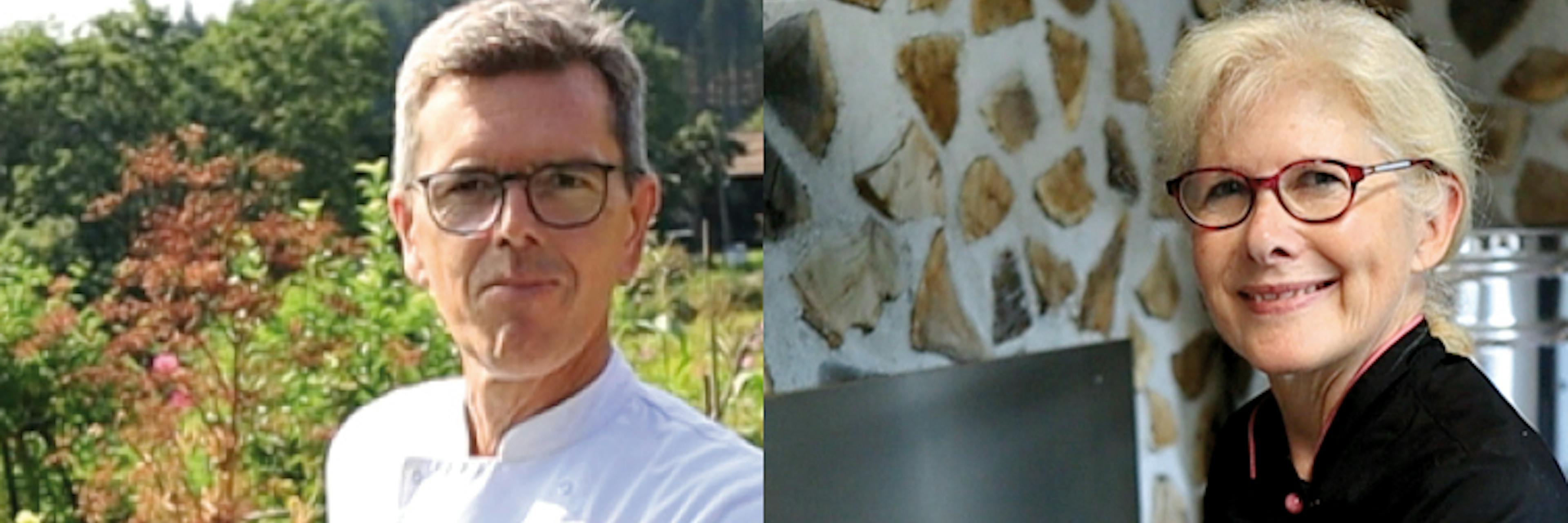 Christophe dans son jardin, Jenny dans son atelier confiture