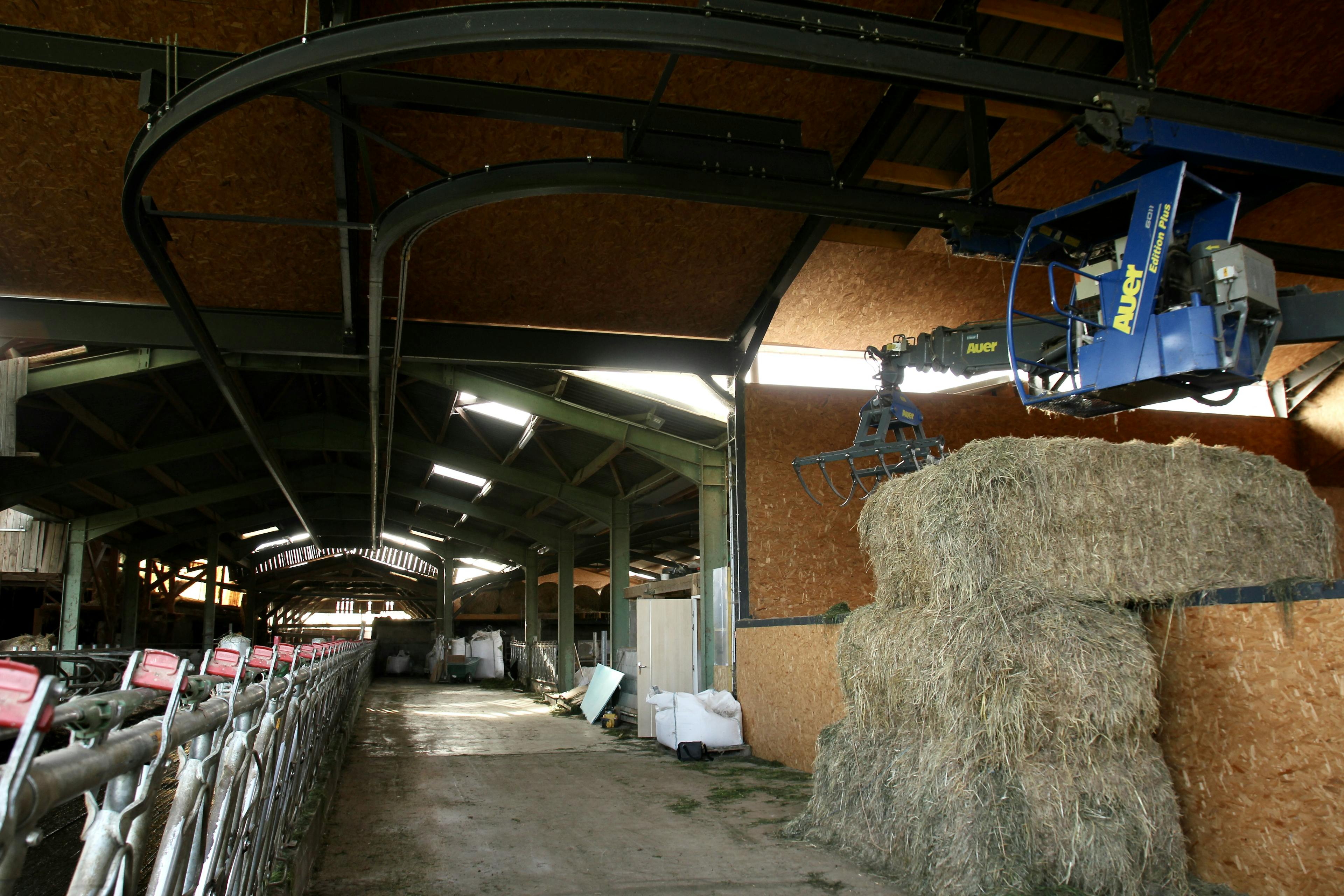 sechage en grande, rail de distribution