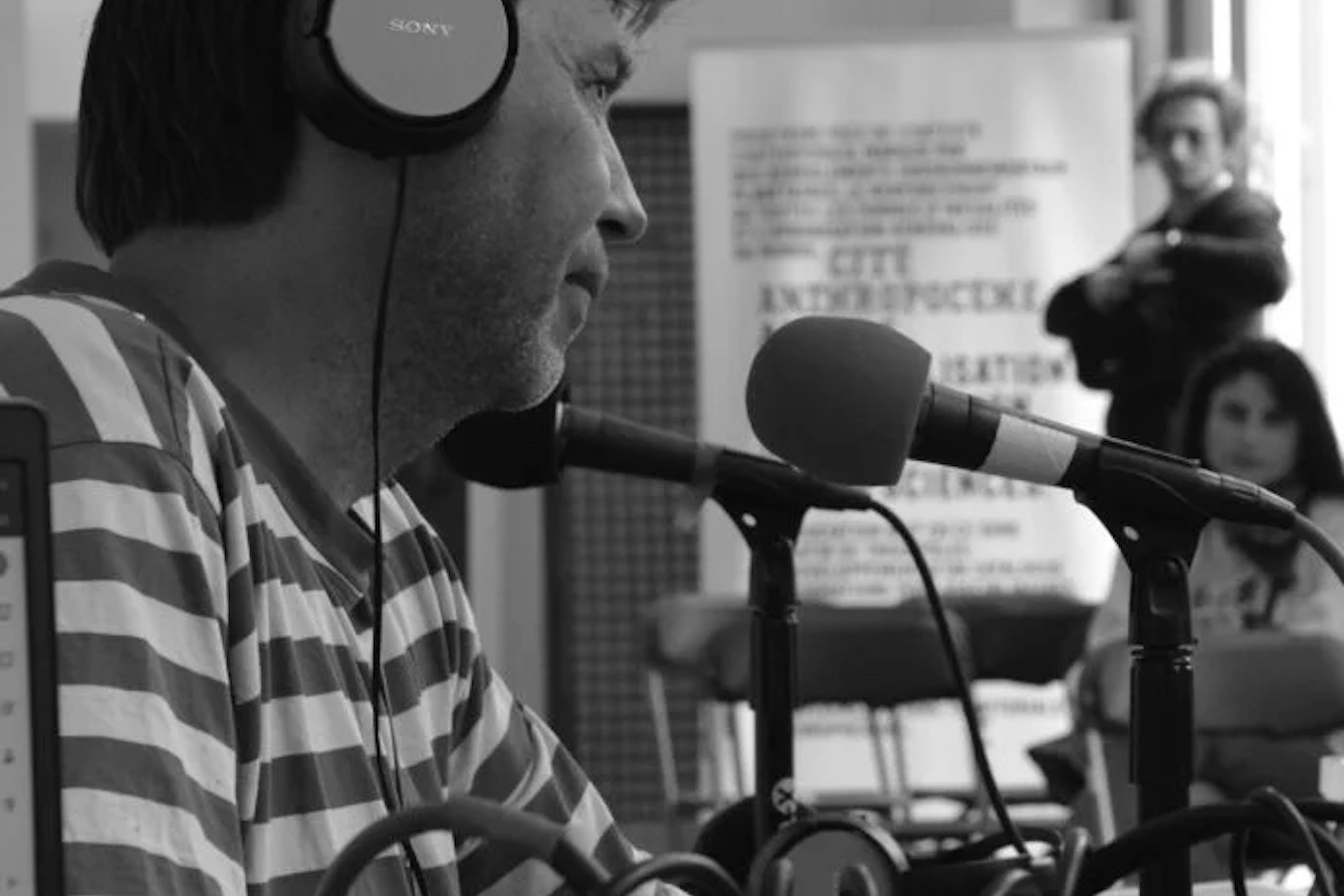 vincent au micro de radio anthropocène