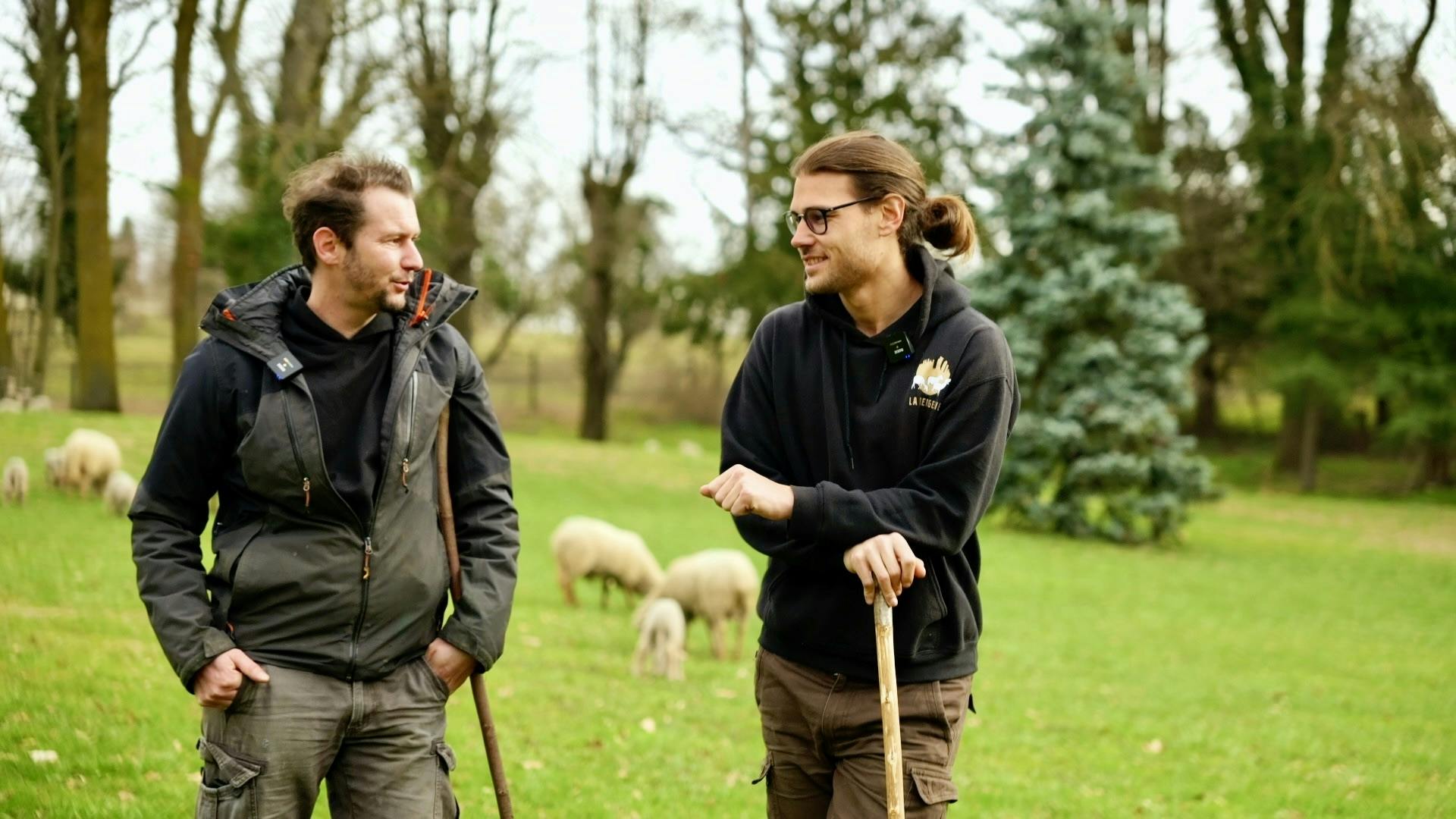 Bastien Boyer et Bastien Massias, bergers à La Bergerie Urbaine