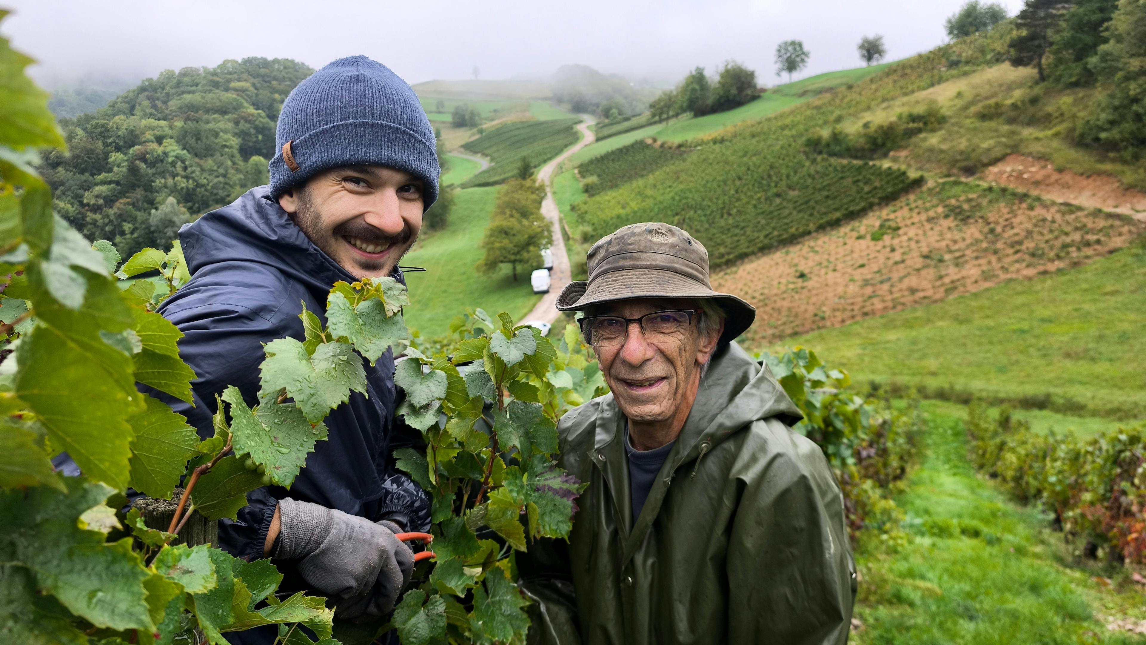 Remi et Pierre souriants