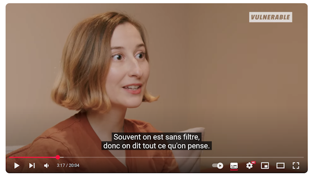 Victoria, porte parole du projet Vulnérable, vidéo youtube