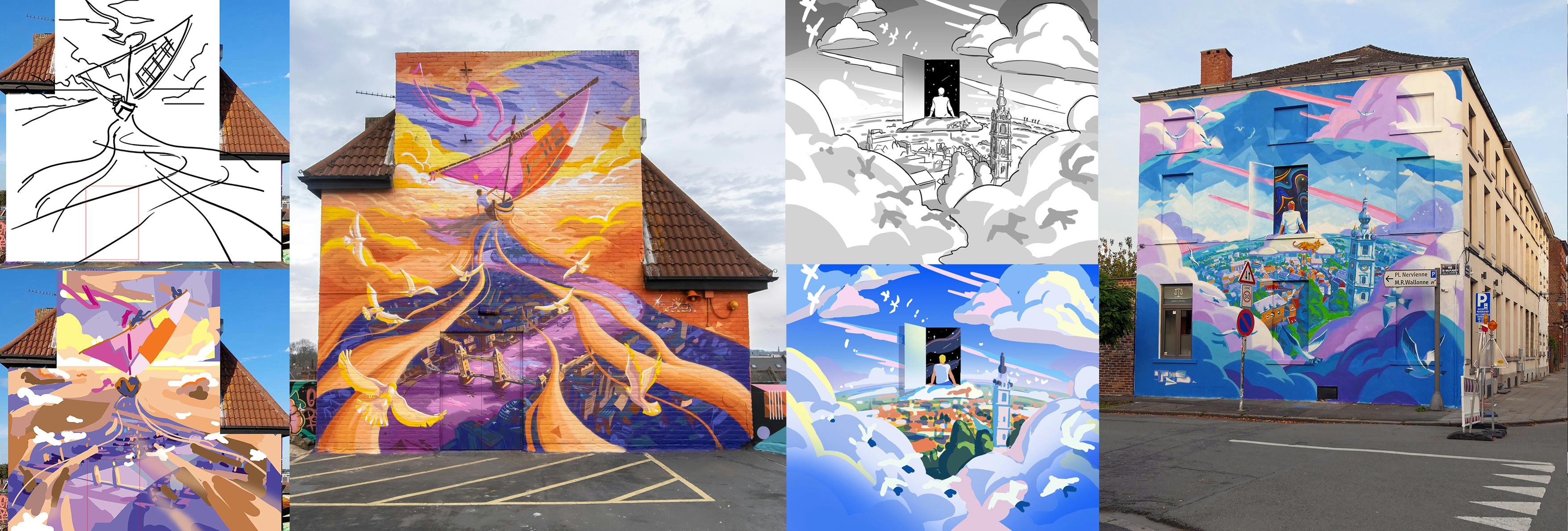 Process Image, sketch, colour keys, tris, mister tris