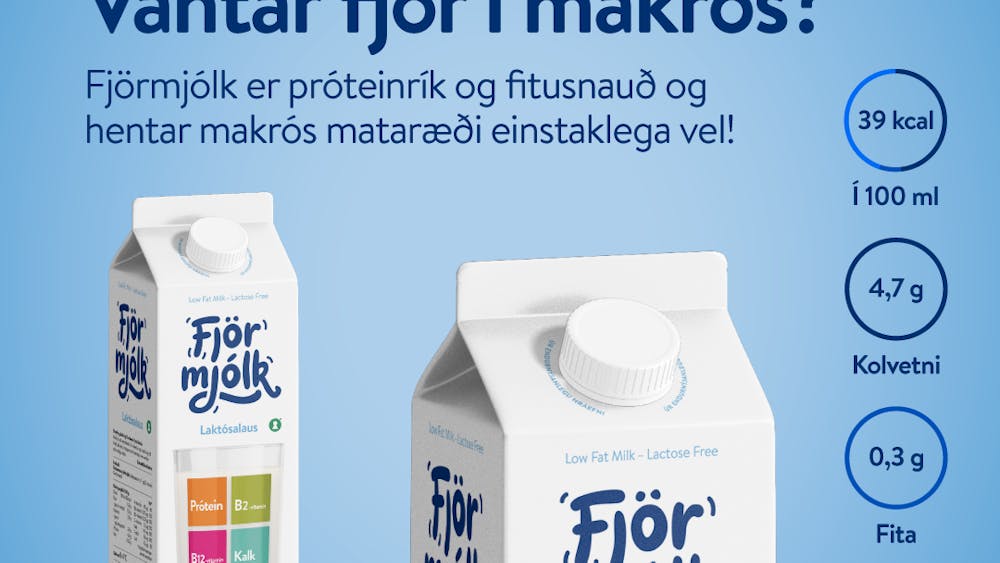 Fjörmjólk er frábær fyrir fólk á makrós