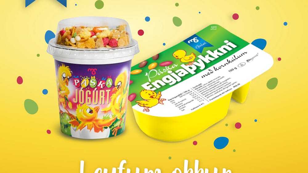 Páskajógúrt og páskaengjaþykkni eru komin í verslanir