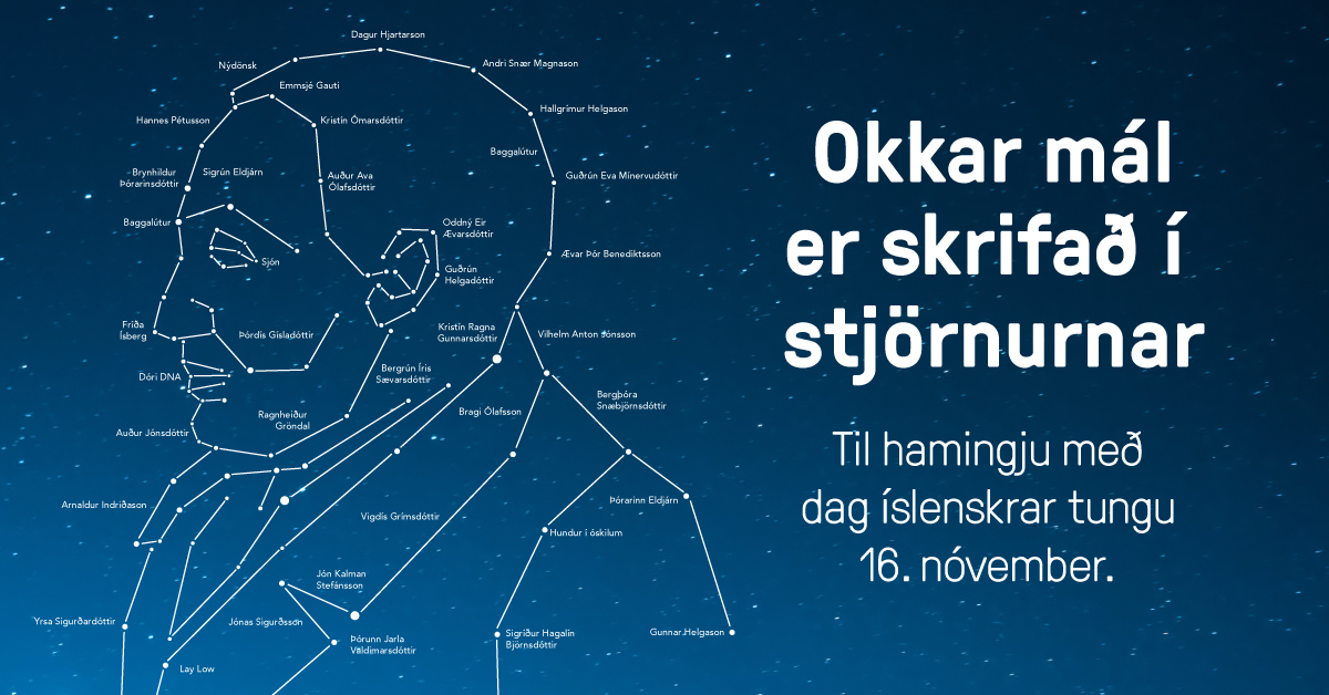 Okkar mál er skrifað í stjörnurnar - dagur íslenskrar tungu