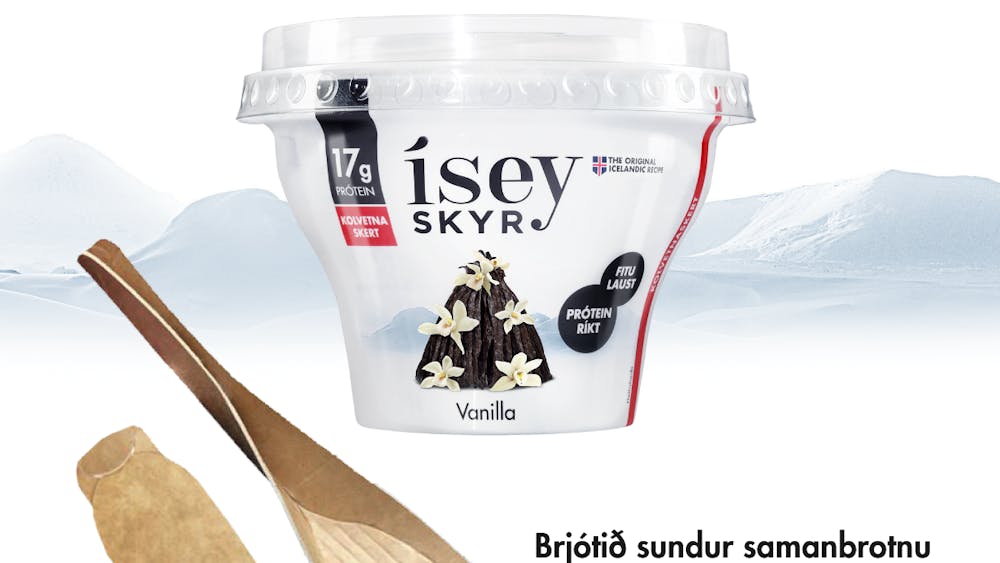 Skyr og fleiri vörur fá pappaskeiðar 