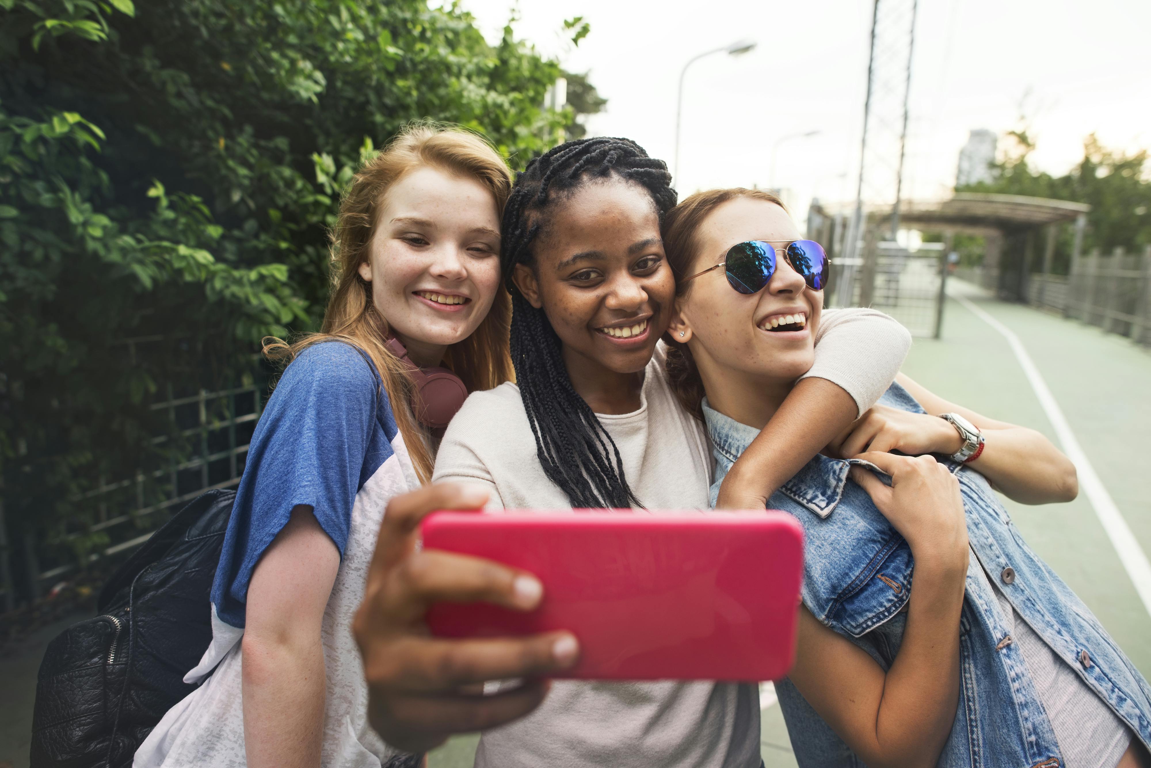 Friends taking a selfie