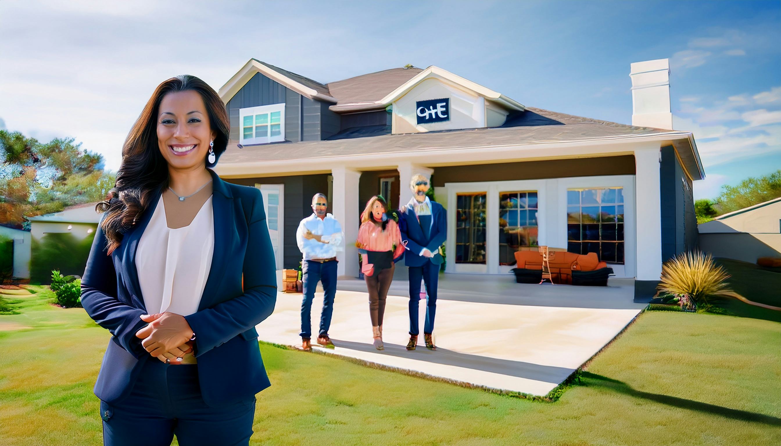 A confident and approachable real estate agent