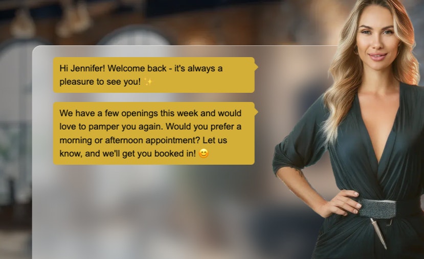 The AI agent remembering a returning customer