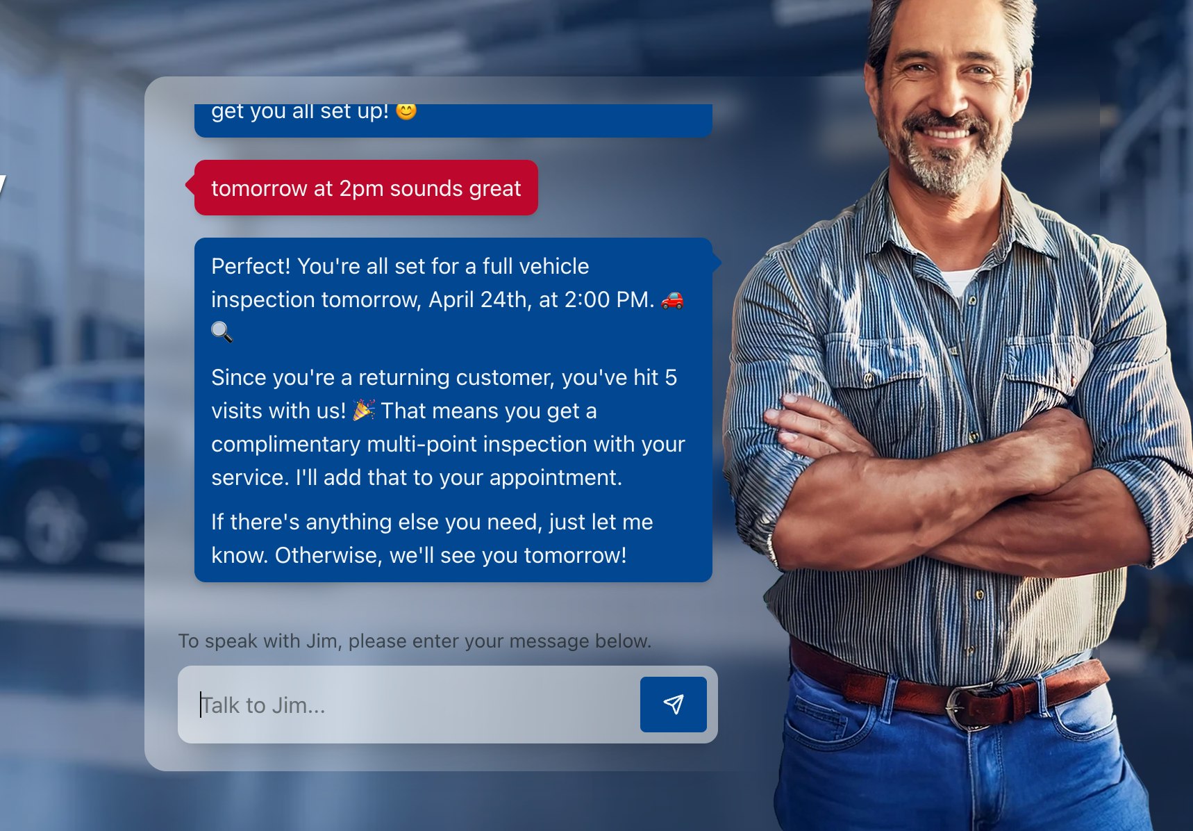 Loyalty rewards with the AI agent