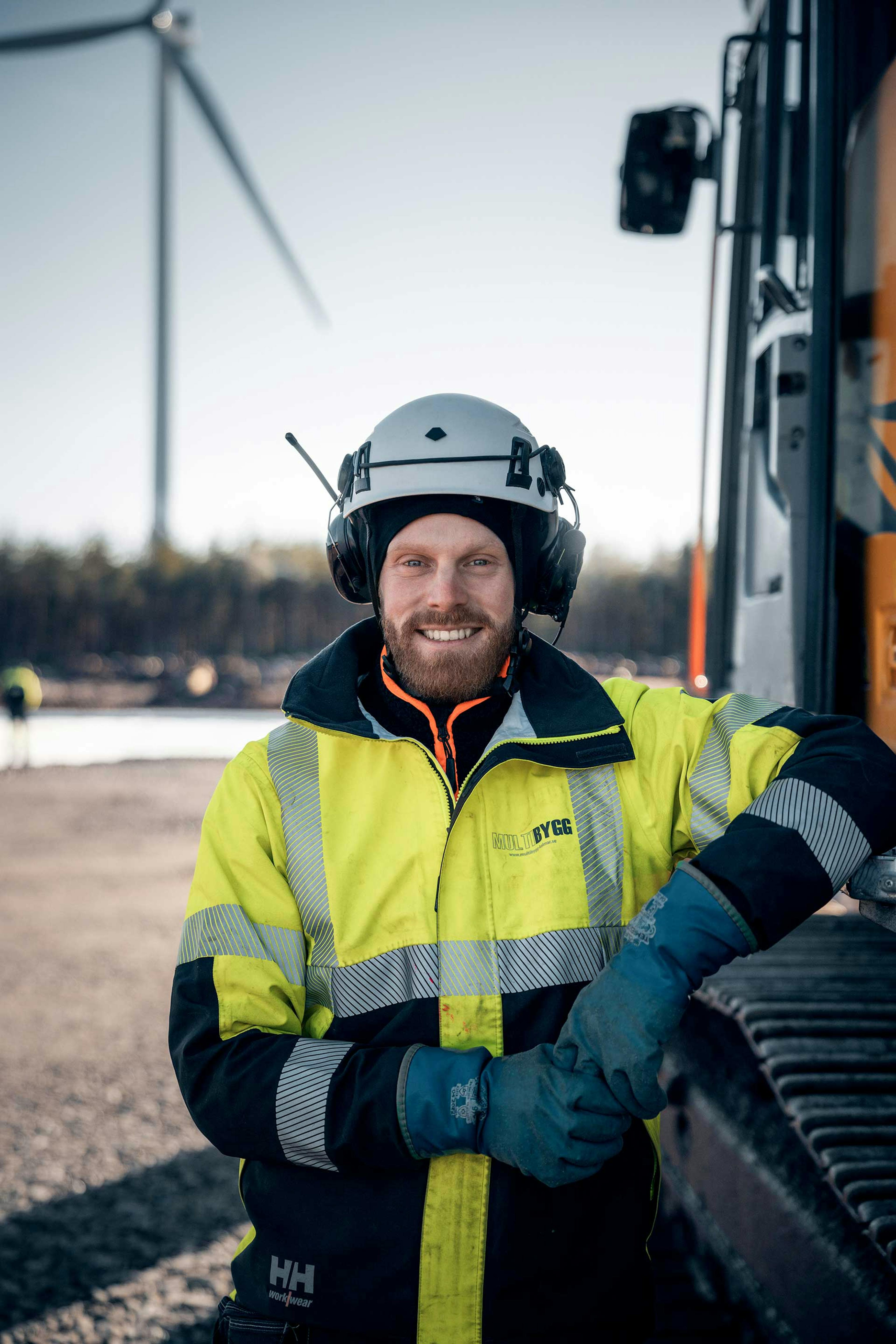 Multibygg på biogasanlägging i Mönsterås, porträttbild på Anton