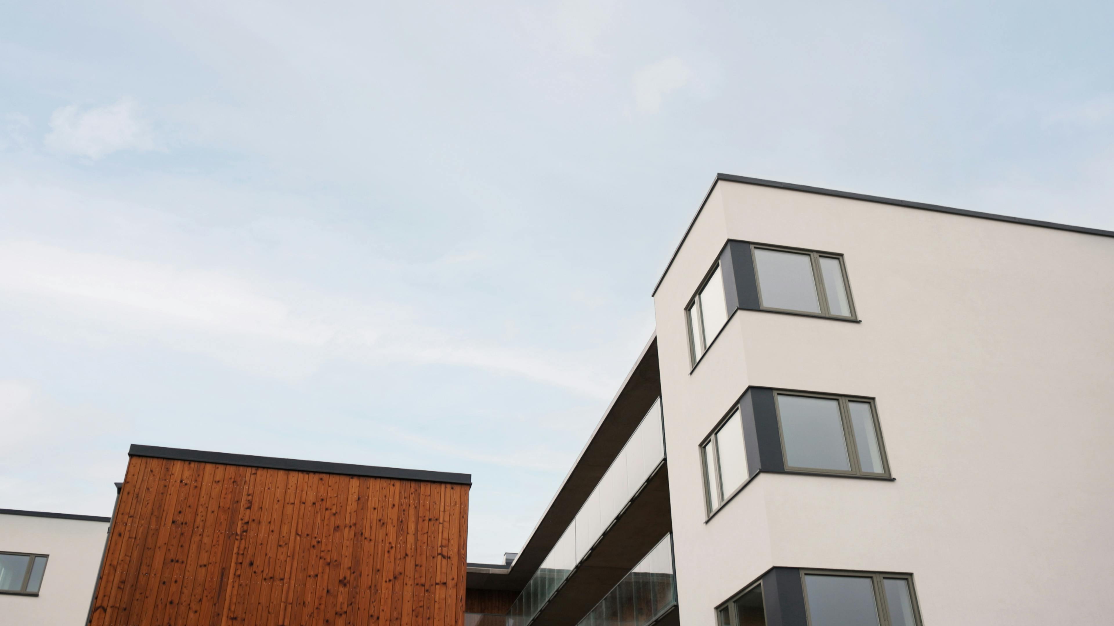 Utsidan av lägenheterna som Multibygg uppfört åt LW Fastigheter.