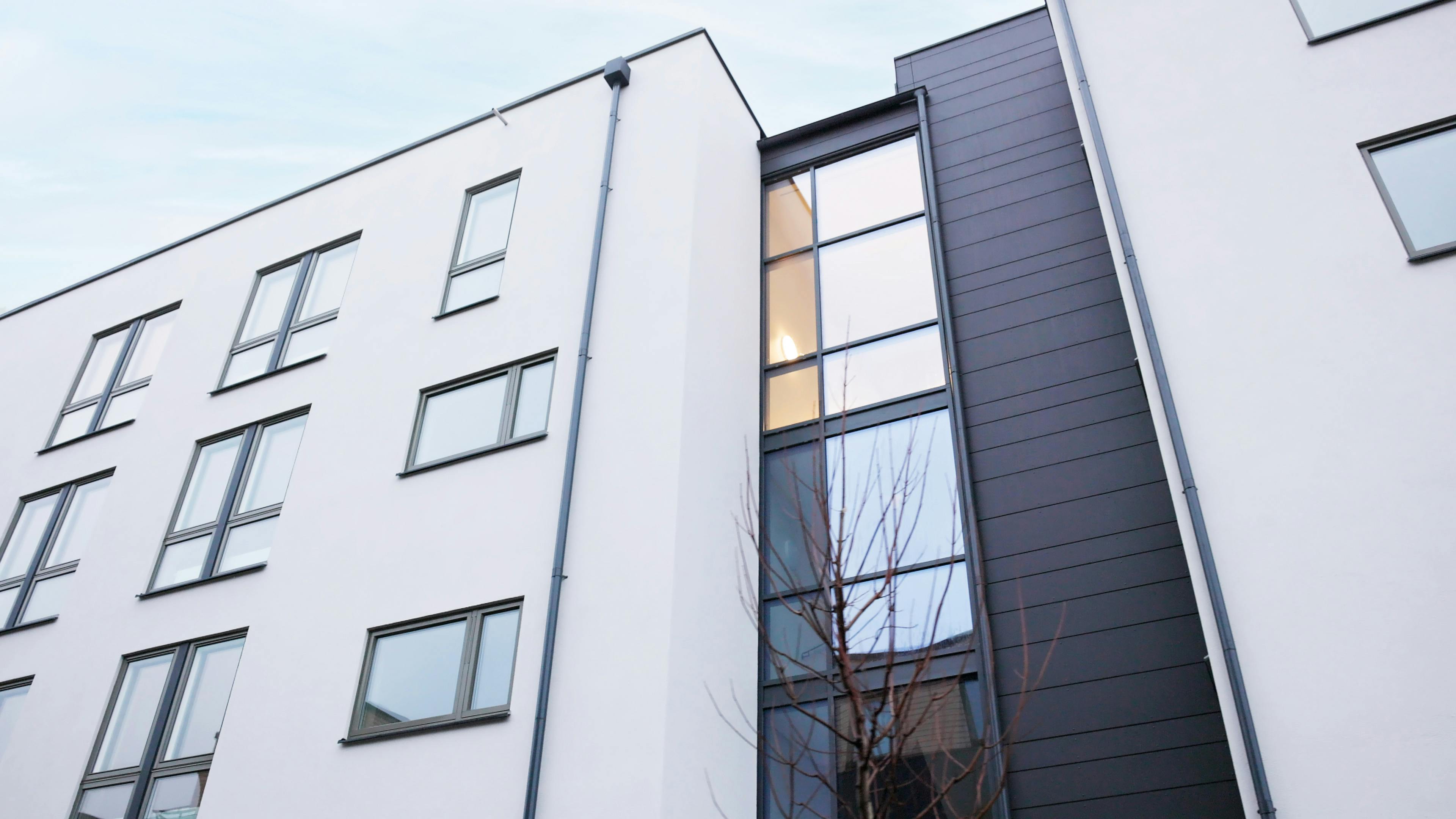 Utsidan av lägenheterna som Multibygg uppfört åt LW Fastigheter.