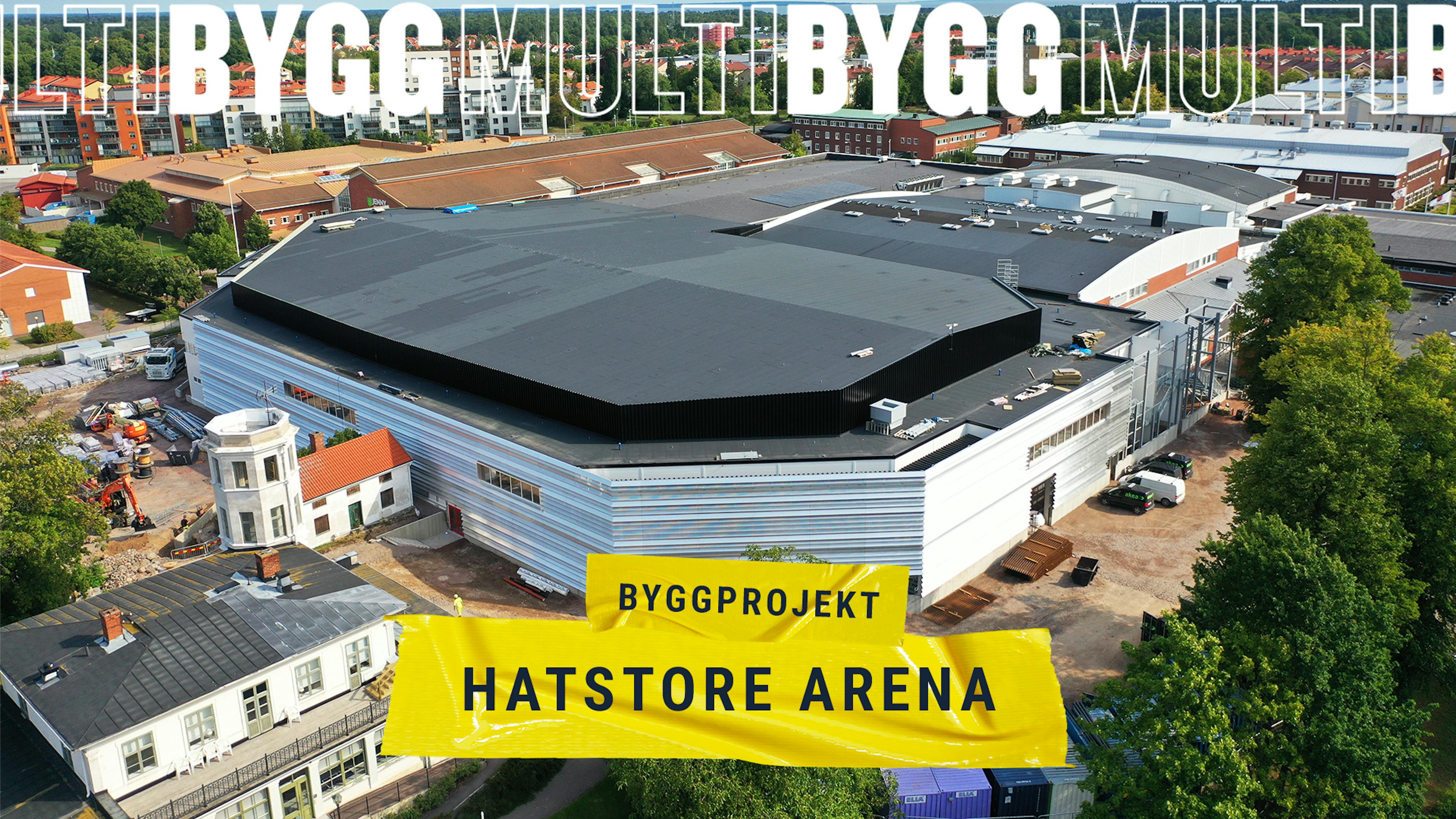 Utsidan av Hatstore Arena i Kalmar, uppförd av Multibygg.