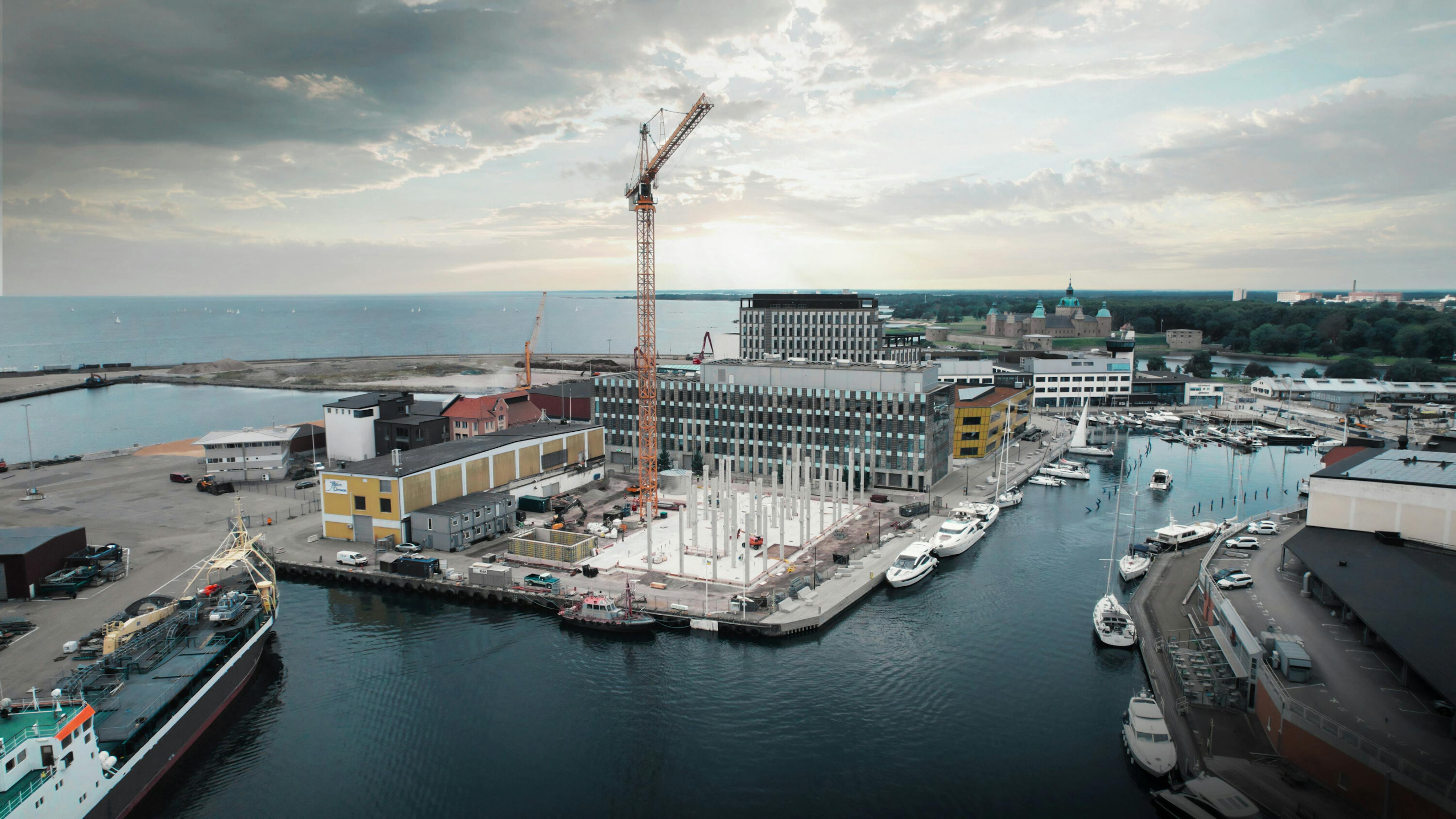 Fågelperspektiv från Strawberry Hotell Kalmar