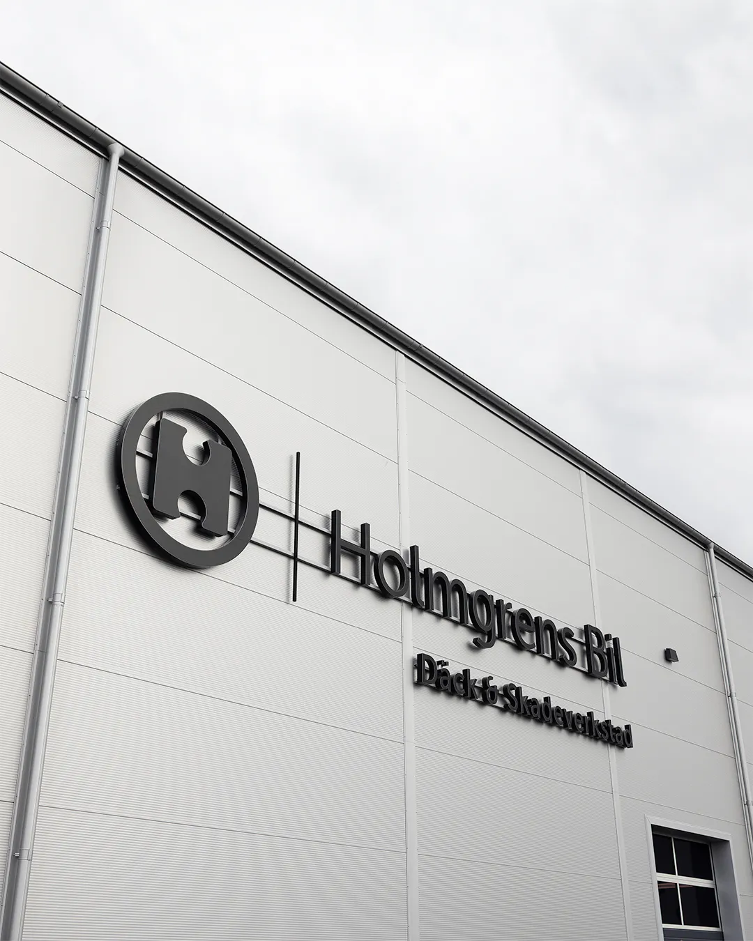 Bild på Holmgrens Bils nya verkstad i Kalmar.