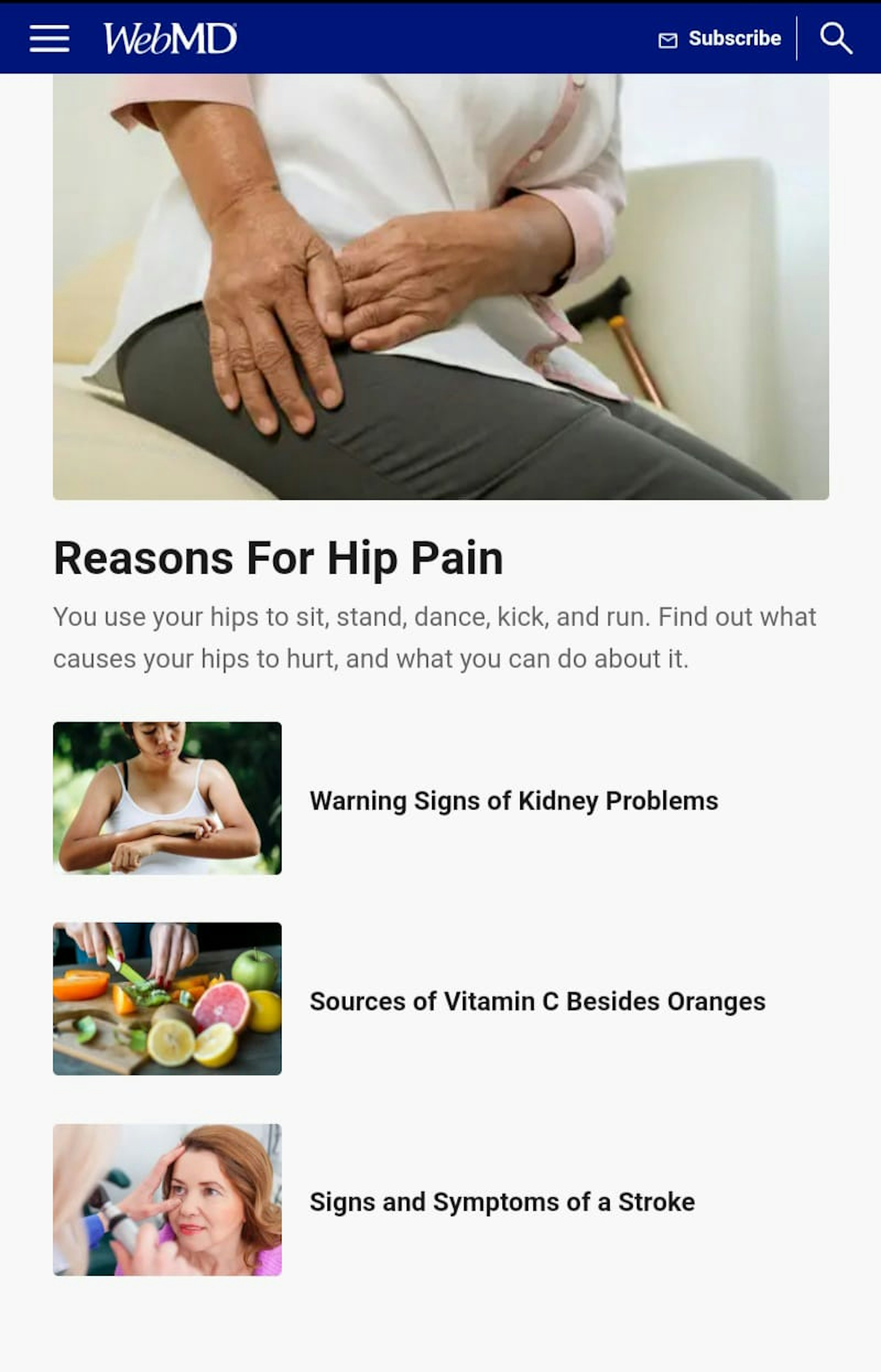 Example: WebMD