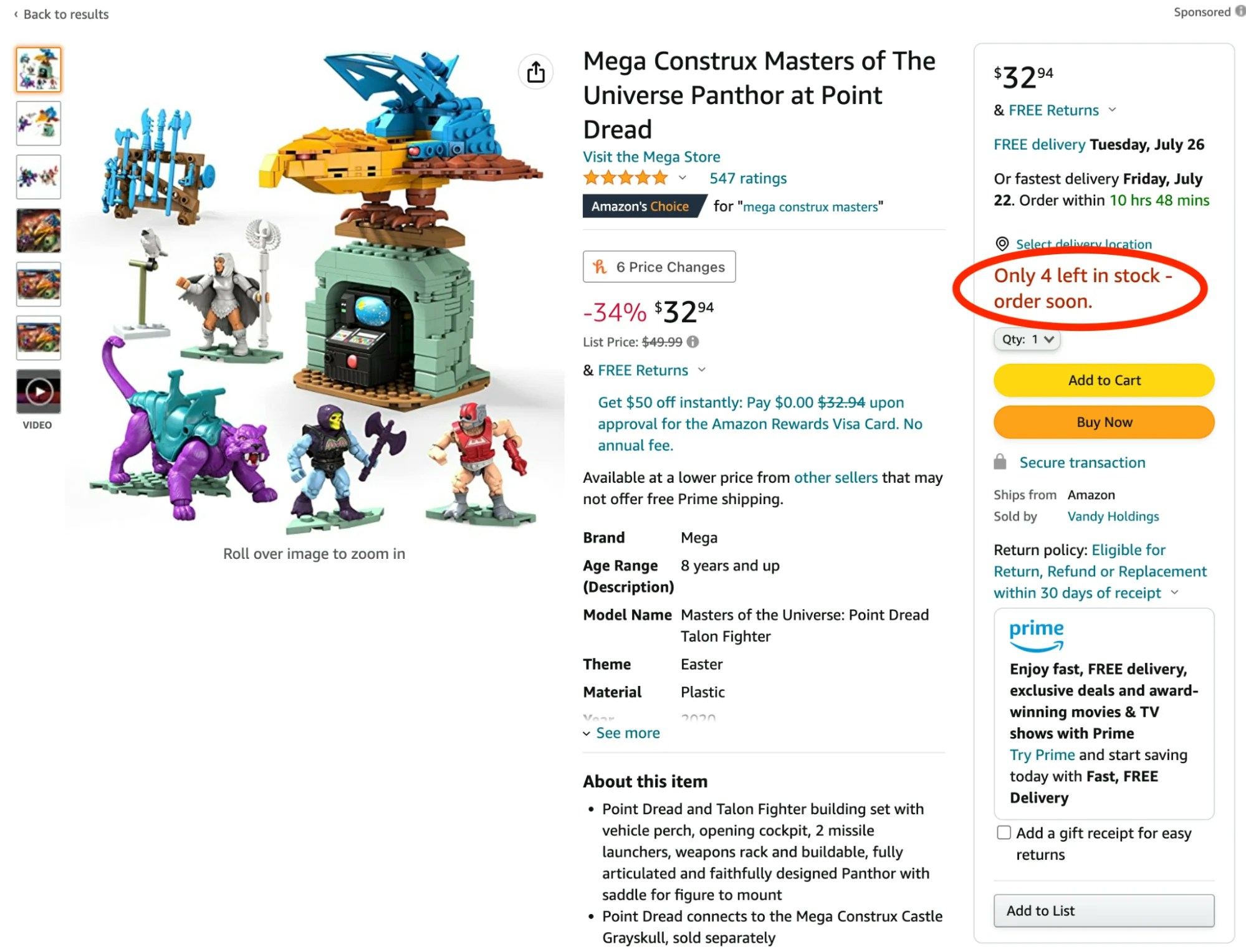 Amazon using scarcity marketing