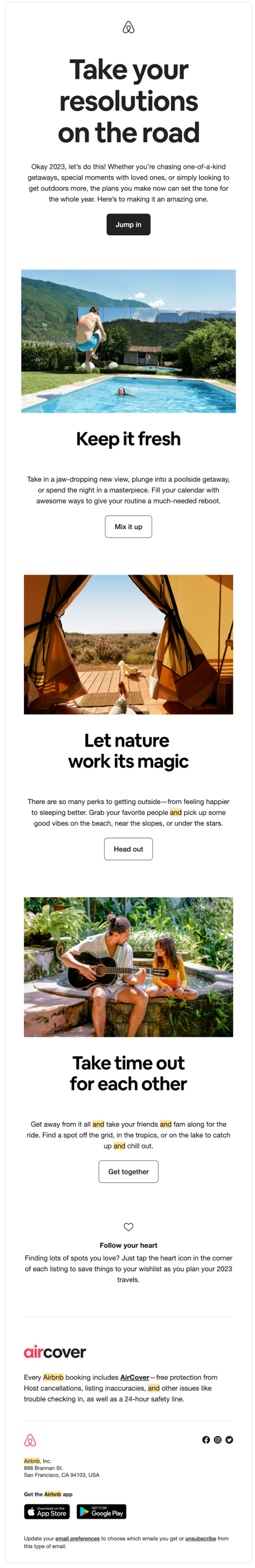 Airbnb Promotional Email