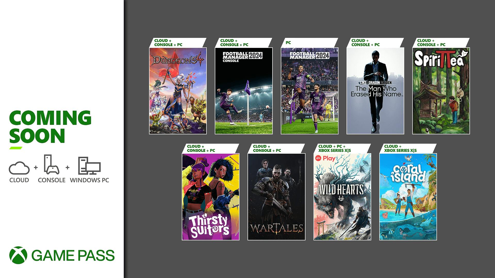 Confira os jogos do Xbox Game Pass para novembro