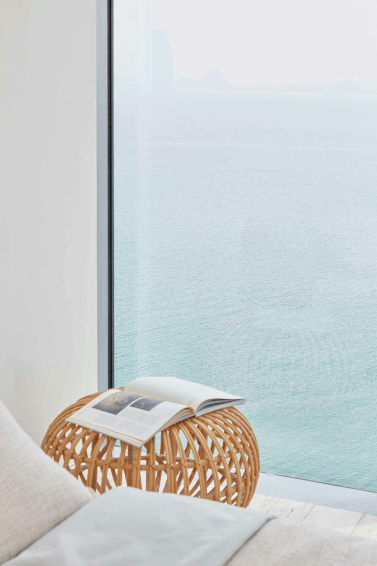 Bedroom with a sea view
