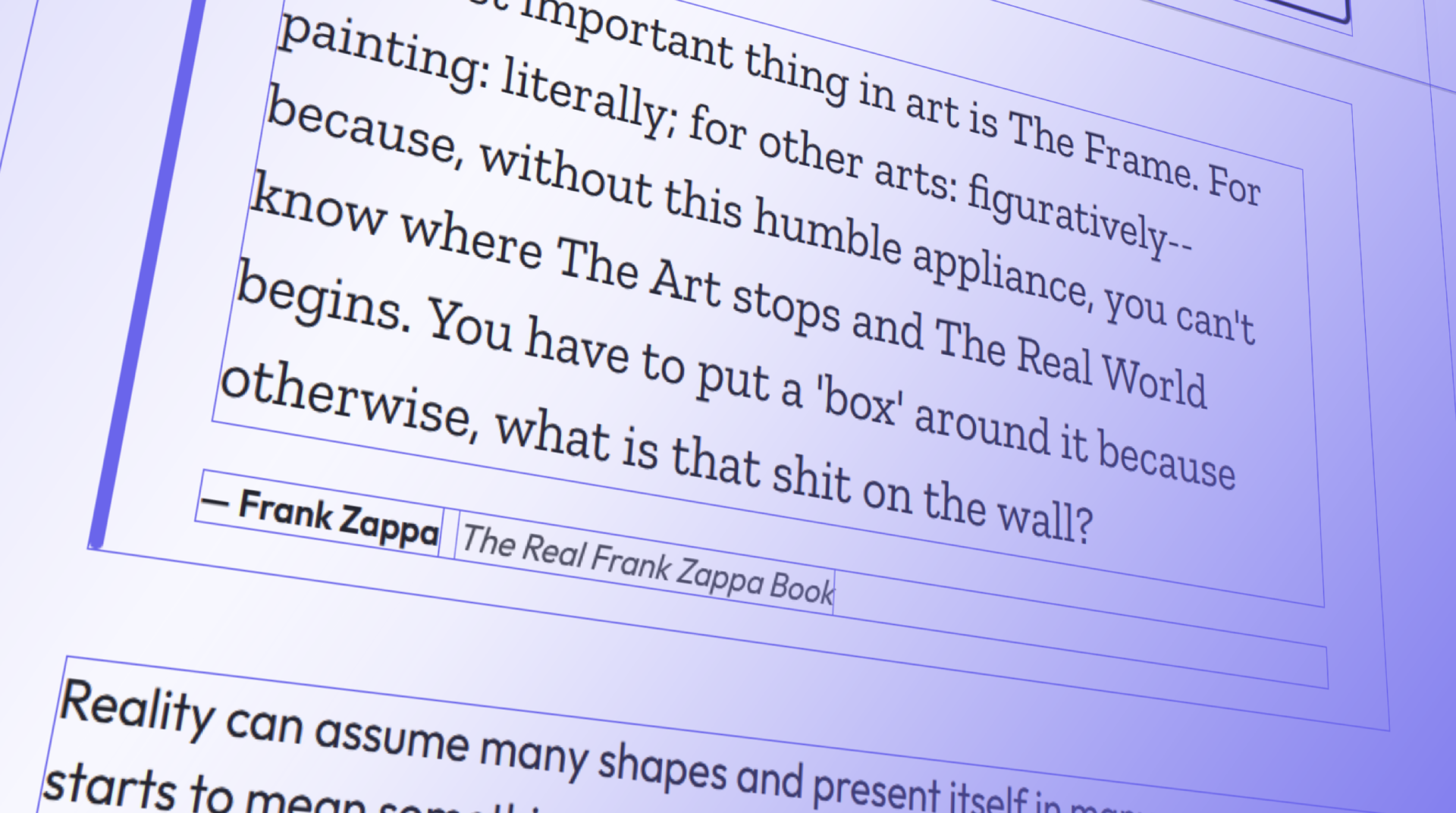 Screenshot of website wireframe